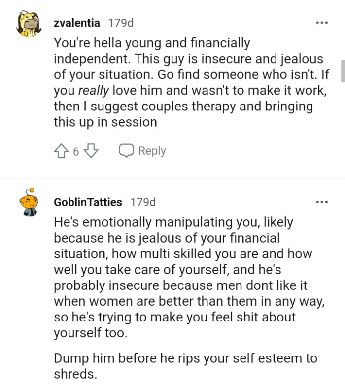 This Redditor Is Suggesting Couples Therapy