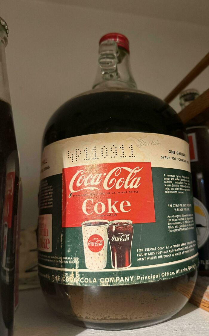 "My Mom’s Full Unopened Coca Cola Gallon Jug. 1966"