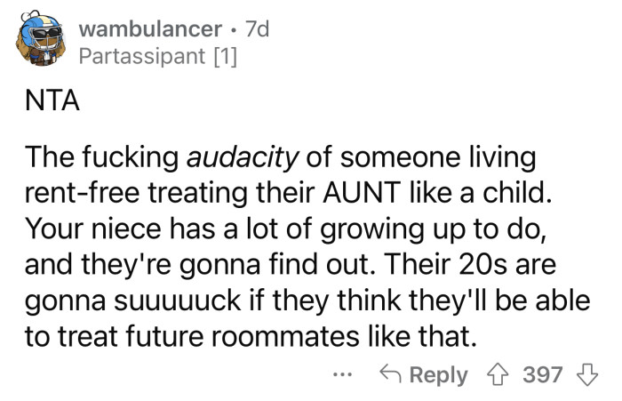 Jenny, a child, treats a grown woman like she doesn't know any better.