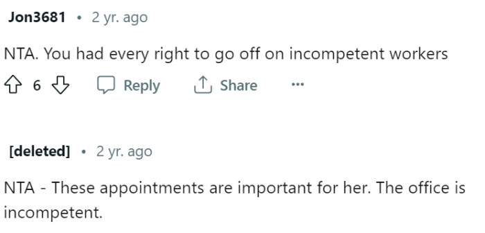 The office is incompetent.