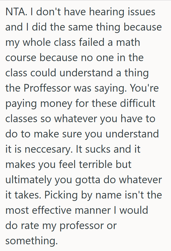 Choosing professors OP can understand is a practical decision, not hate speech.