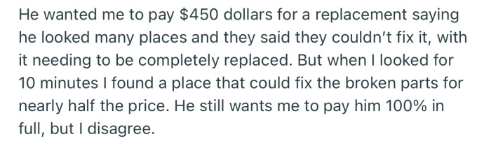 Both Friends Have Been Going Back and Forth on the Price for Getting the Laptop Fixed