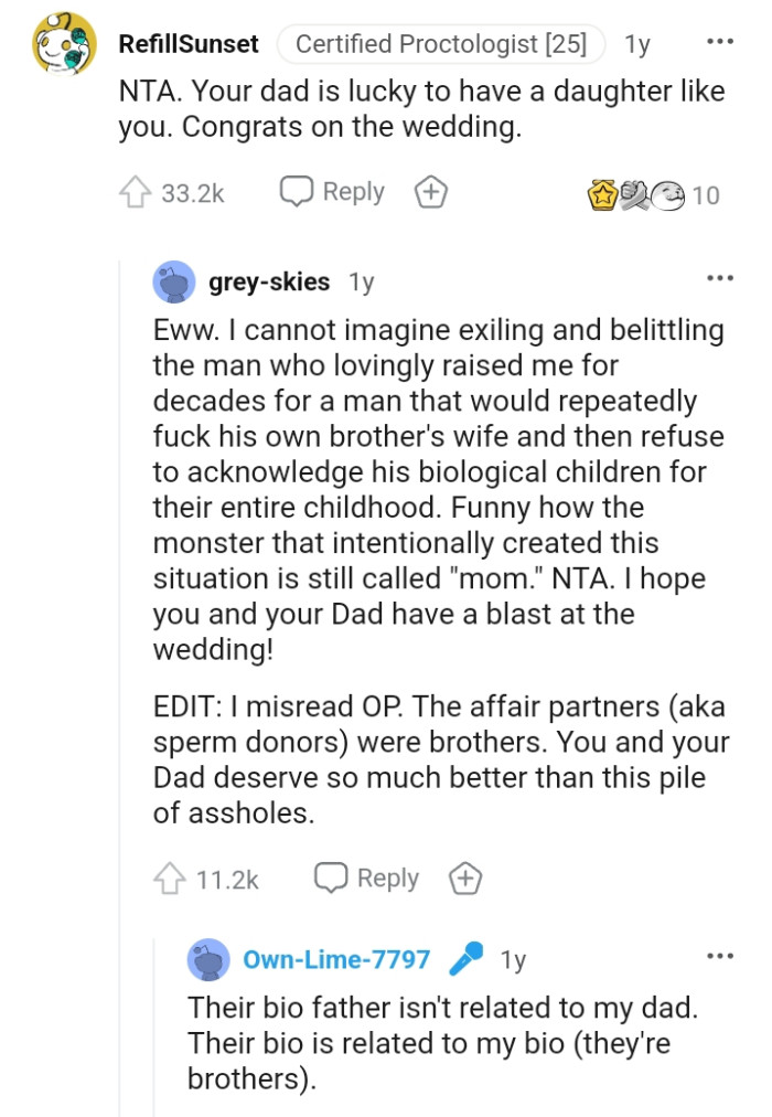 OP's dad is lucky to have her