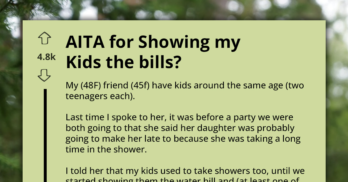 Mom Shows Her Teenagers The Household Bills To Teach Responsibility, Friend Calls It “Anxious Parenting”