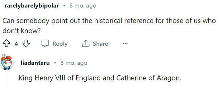 The historical reference: