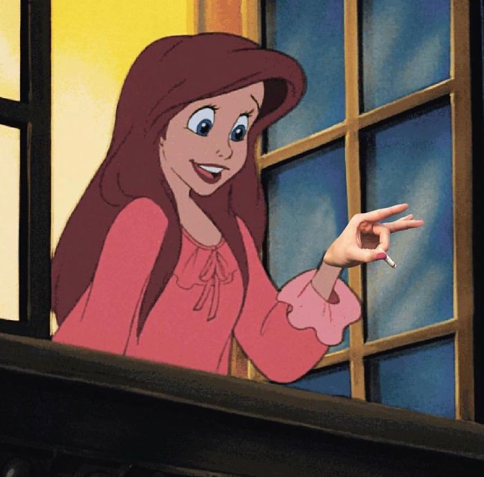 Ariel has a smoking problem...?