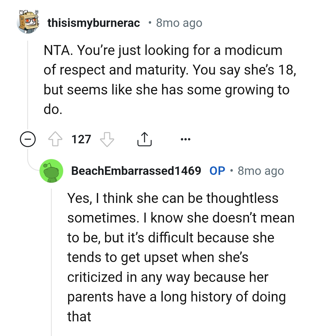 She has some growing to do