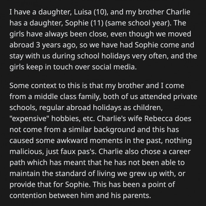 She Also Said OP and Her Family Were Using Their Money to Manipulate Sophie into Hating Her Own Mother