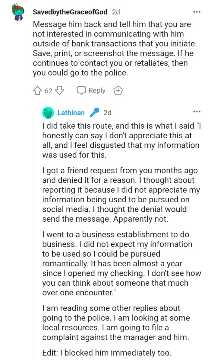 The OP should save, print or screenshot the message