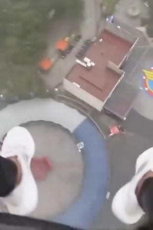The people were 200 feet up in the air.