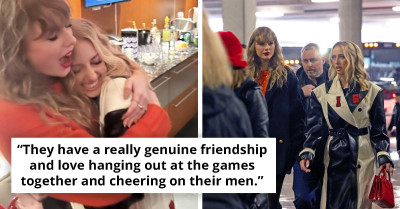 Taylor Swift Seen Posing With Patrick Mahomes' Wife At AFC Championship Game