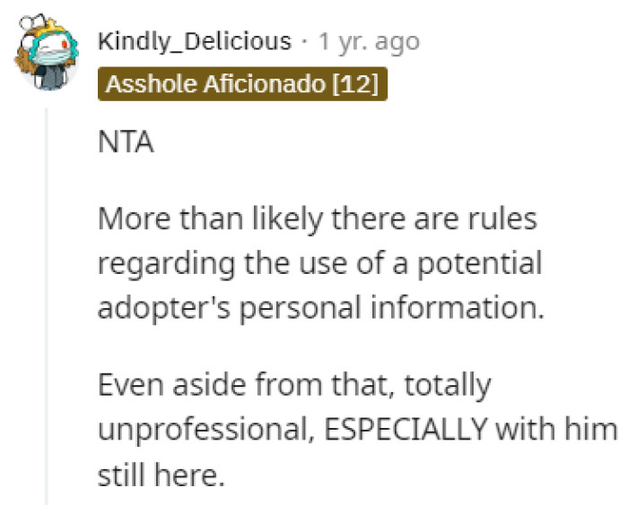 Totally unprofessional