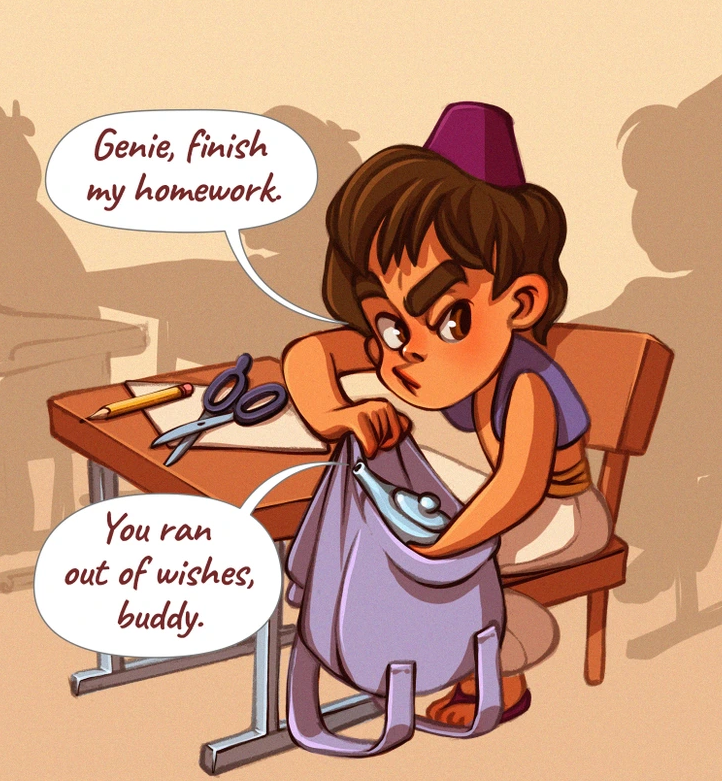 4. Even with all of Genie's magical powers, Aladdin wouldn't stand a chance against a bad grade if he didn't hit the books!