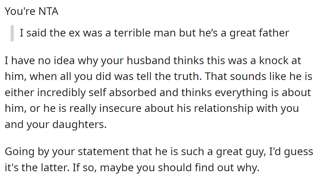 The OP was just being honest