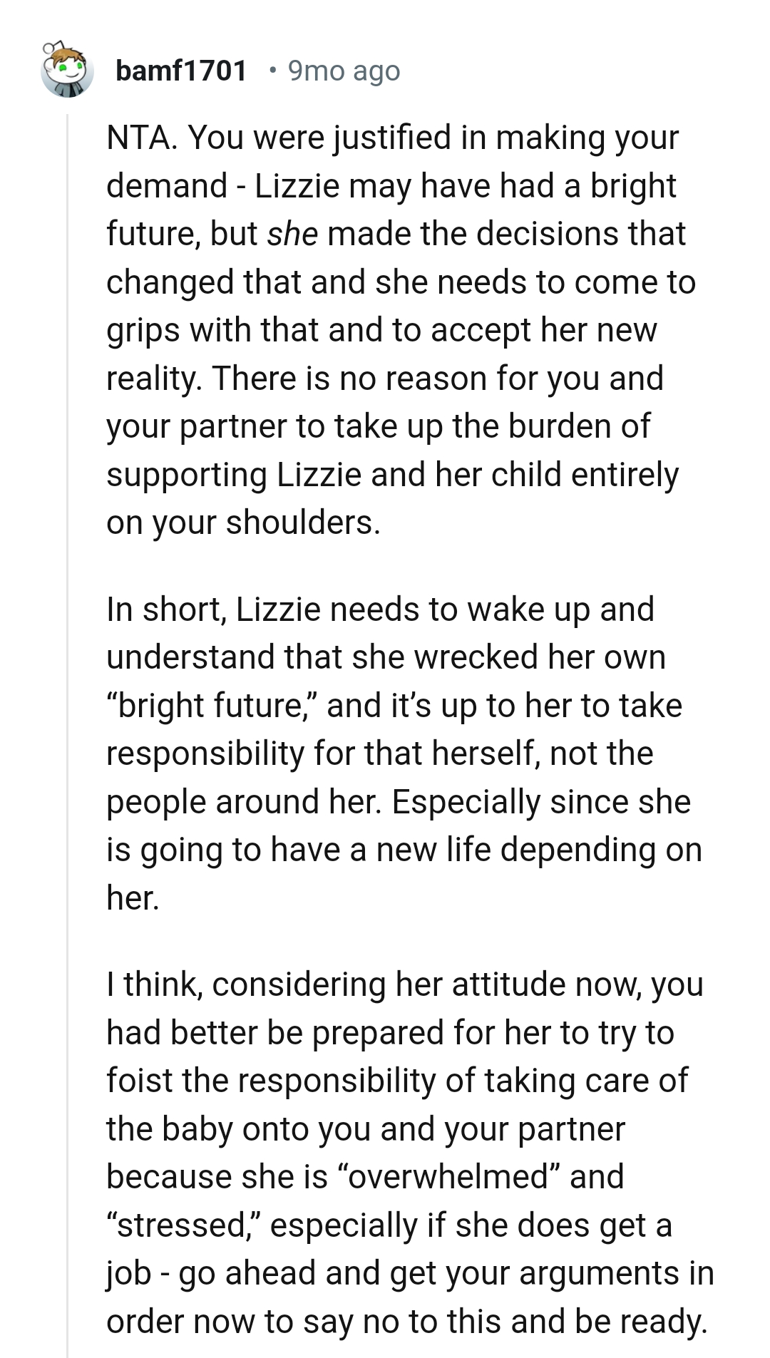 There is no reason for the OP to take up the burden of the son's girlfriend