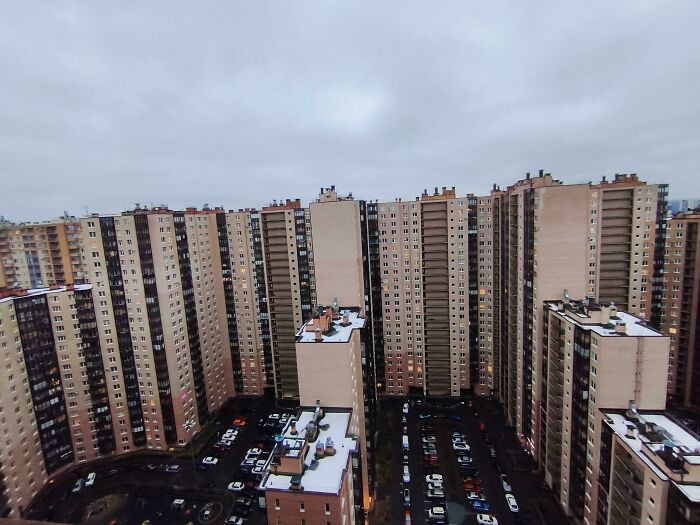 18,000 Residents And 3,700 Apartments In One Building Kudrovo, Russia