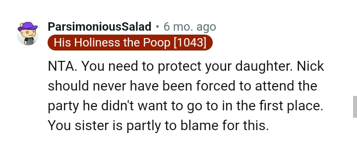 Protecting the daughter