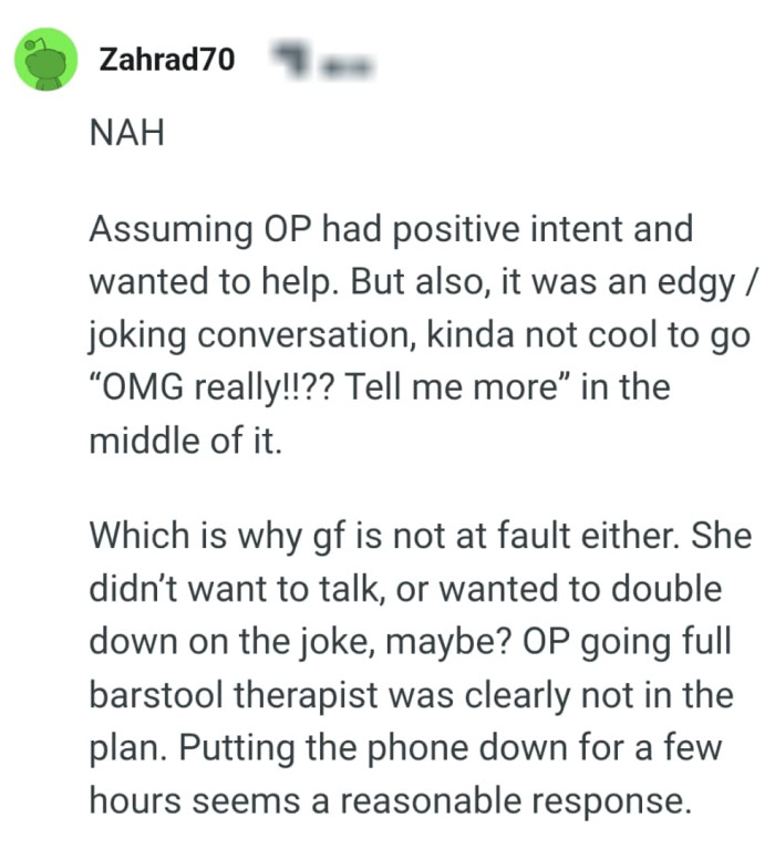 Maybe she wanted to double down on the joke