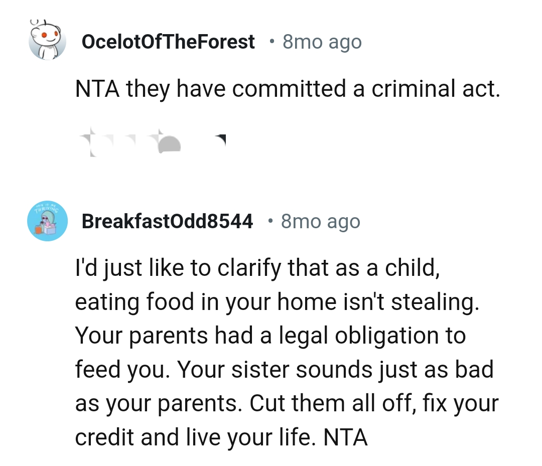OP's parents have committed a criminal act