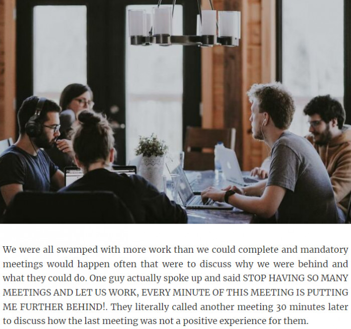 1. Every minute of this meeting is putting me further behind