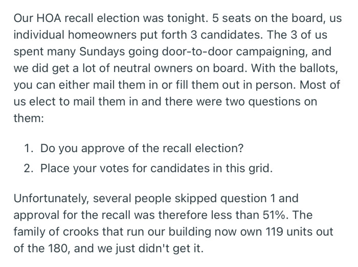 The Approval for the Recall Ended Up Being Less Than the Needed Percentage