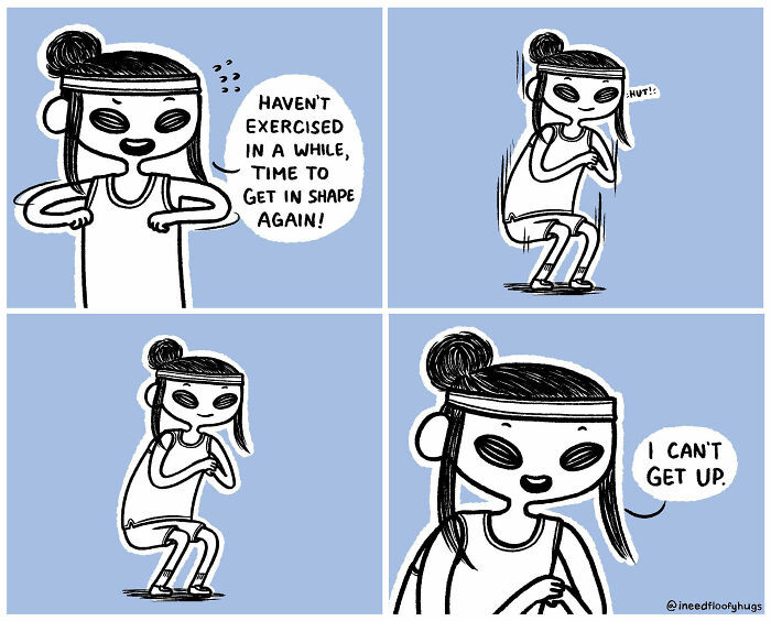 21. Much easier getting down than getting up.