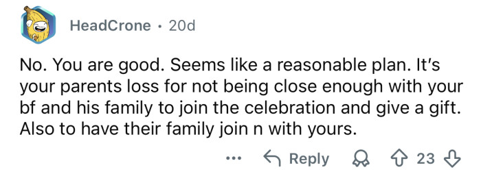 “Seems like a reasonable plan.”