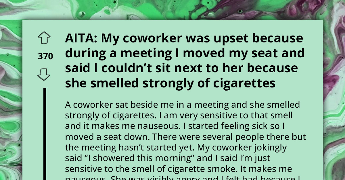 Colleague Upset After Woman Shifts Seats Due To Cigarette Smoke Aversion