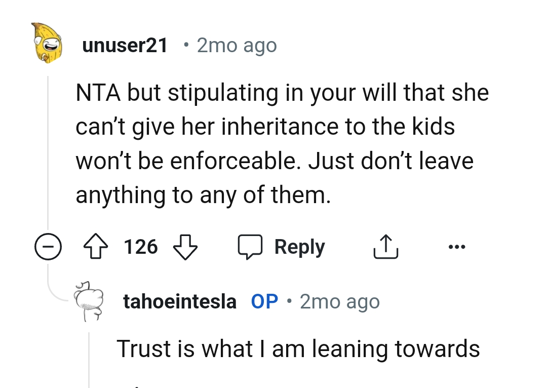 The OP shouldn't give them anything