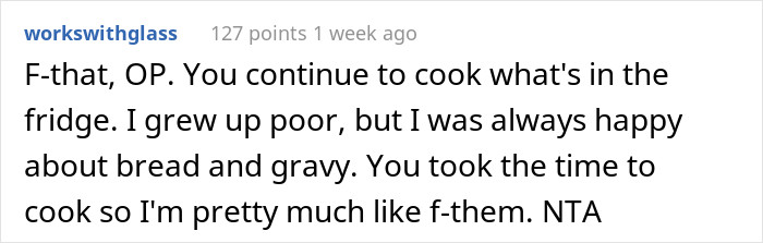 You took the time to cook