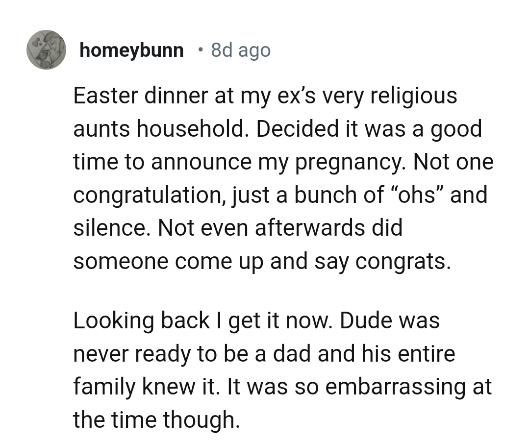 12. A good time to announce the pregnancy