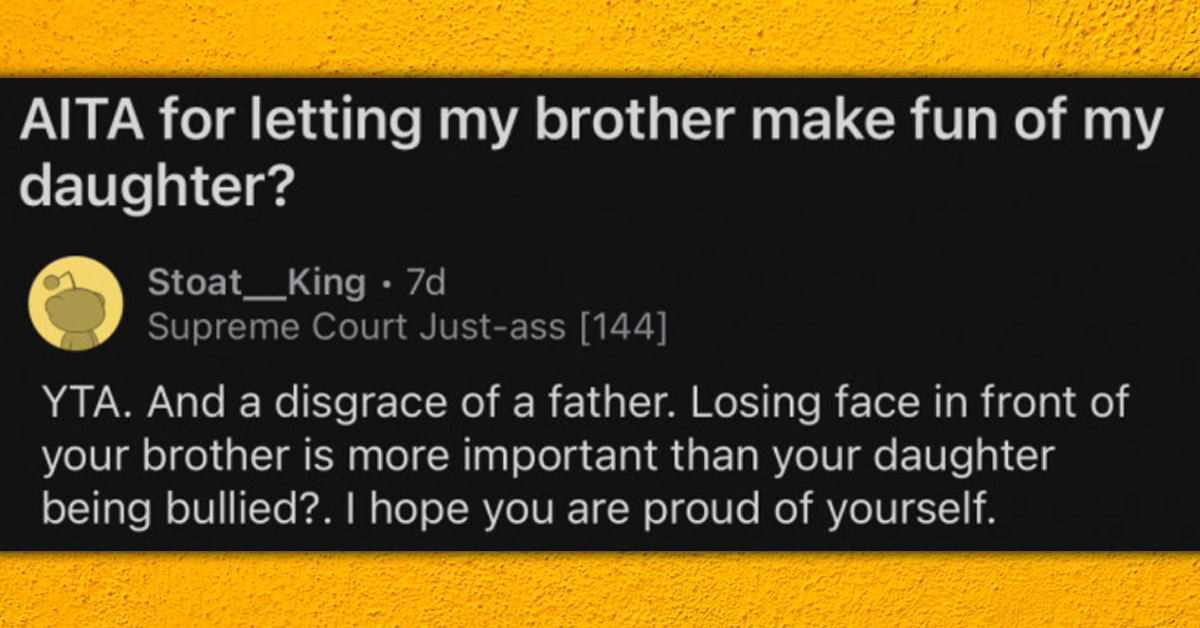 Father Watches While His Brother Bullies His 7-Y.O Daughter's Size By Pinching Her "Chubby Cheeks"