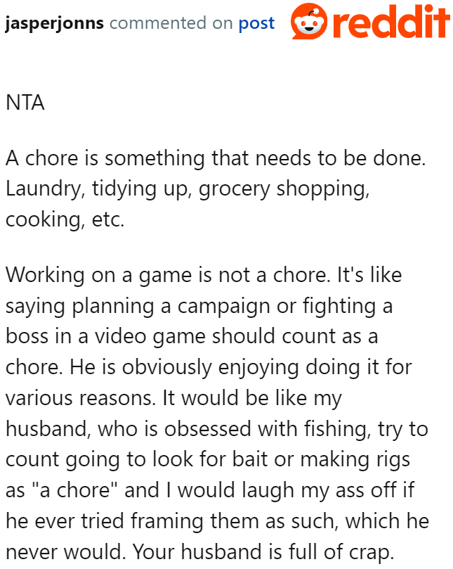 Household chores need to be done. DND planning can wait.