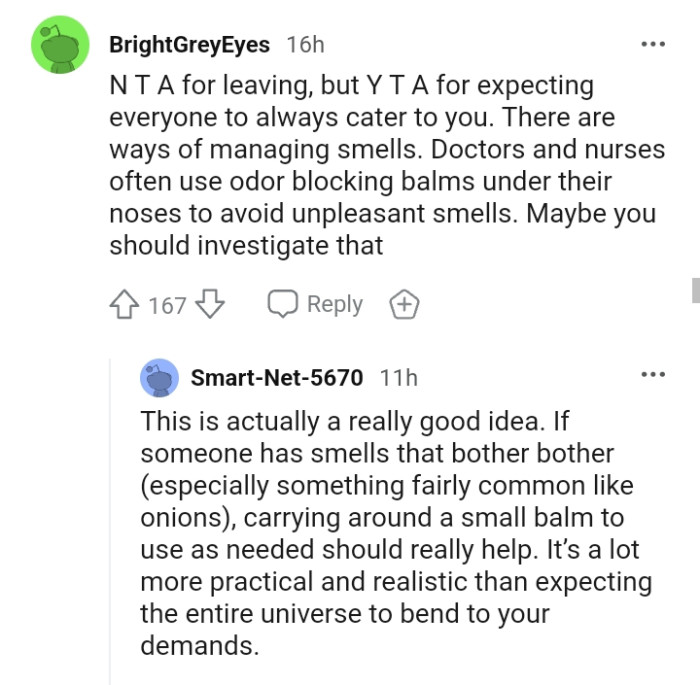 There are ways of managing smells