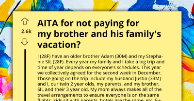 Couple Accused Of Ruining Family Vacation After Refusing To Pay For Their In-Law's Portion Of Trip