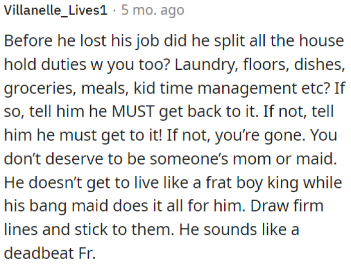 Sounds like he's irresponsible.