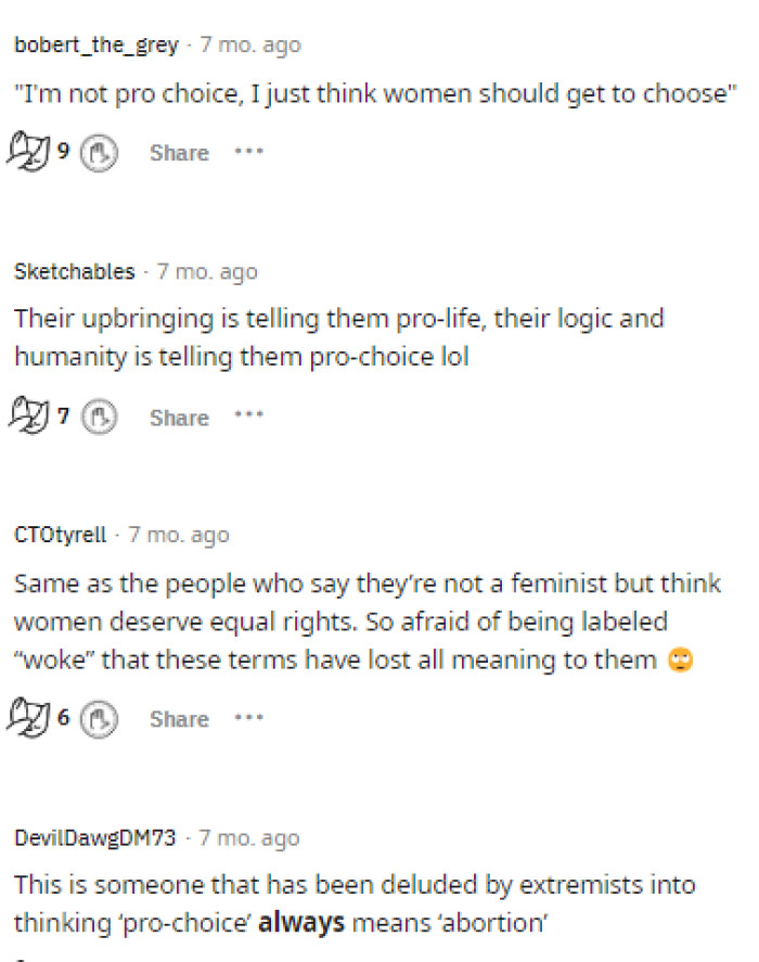 So many people had a lot to say in the comments on this situation, and it just made the whole conversation in this thread that much better, honestly.