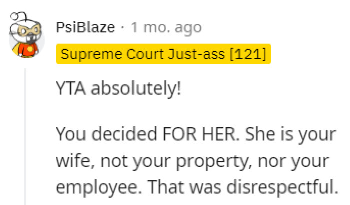 Disrespectful move from OP