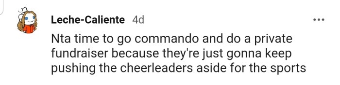 Time to kick off a private fundraiser for the cheerleading team