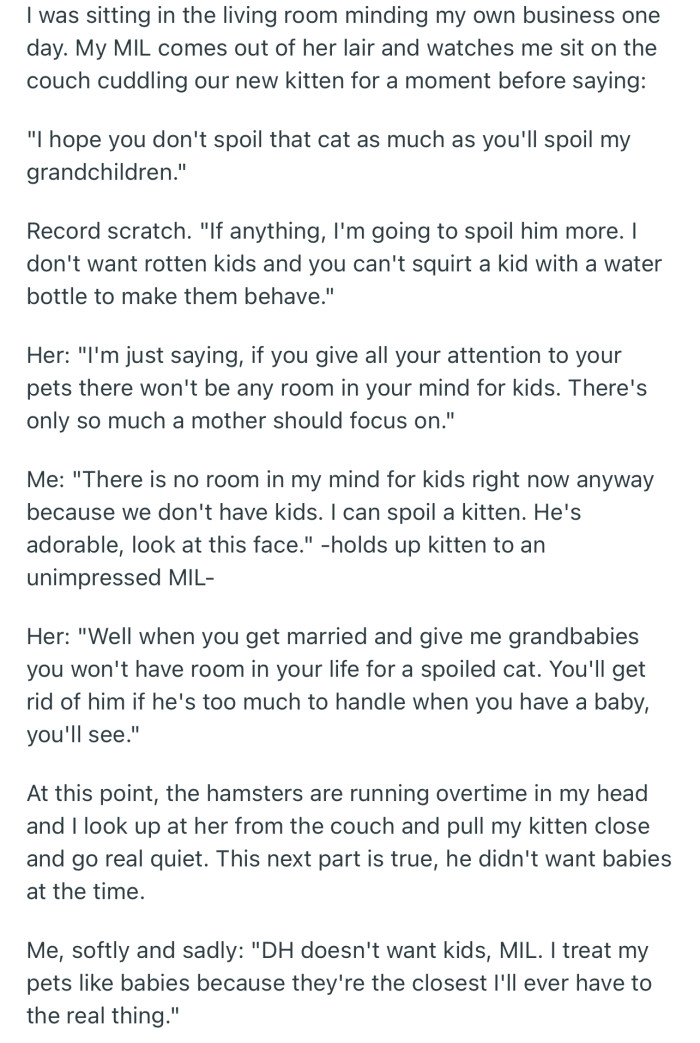 Check out OP’s conversation with her MIL