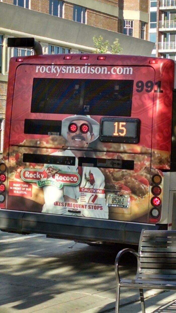 "The Tail Light Placement on These Bus Ads Is Either Crappy or Genius"