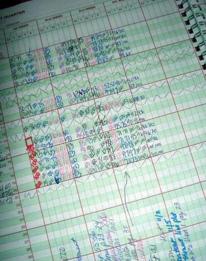 19. Teacher's grade book