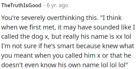 OP is overthinking it.