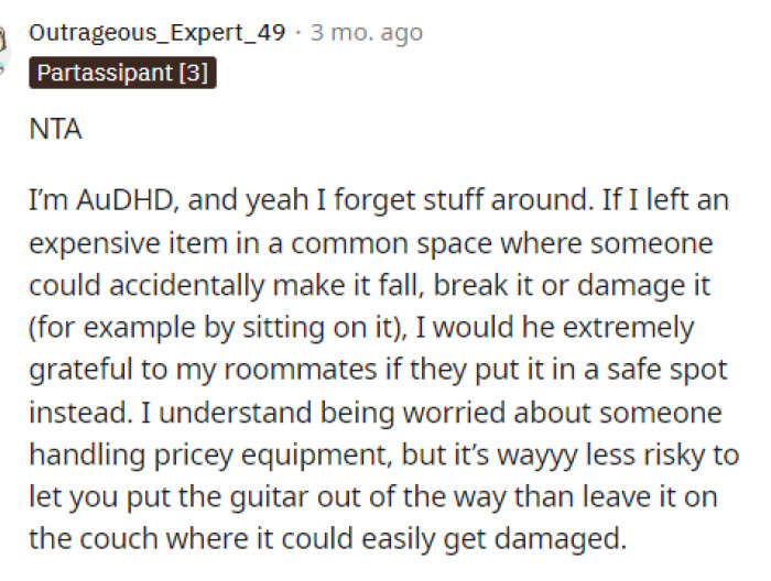 A lot of people were on OP's side, explaining that they weren't in the wrong for this, and perhaps they need to come up with another compromise.