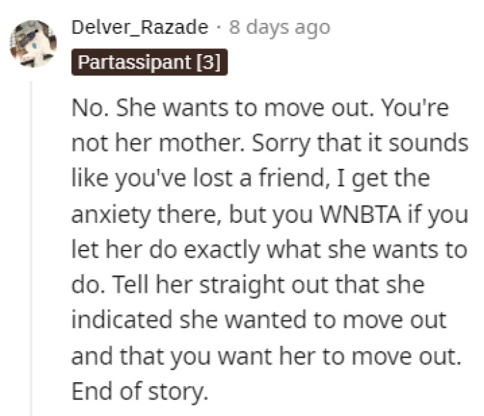 Tell her what she wants to do