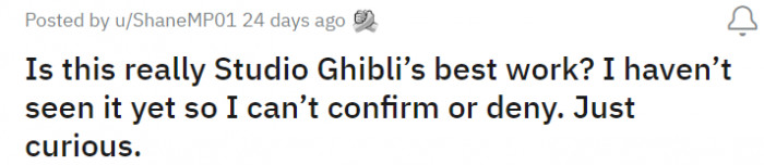 Here's the question that triggered all the Studio Ghibli fans to come together: