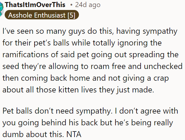 His stance is irresponsible.