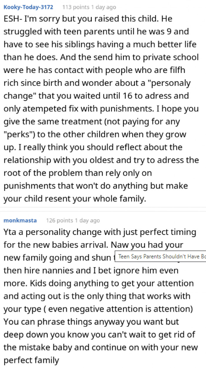 Parenting is more than lessons and punishment. They need to talk with this young man. Really talk.