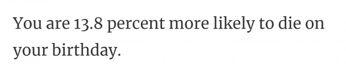 16. Better celebrate your birthday early before the day.