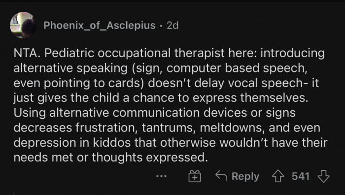 Alternative speaking doesn't delay vocal speech.